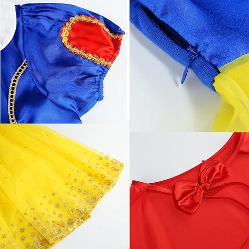 SYoimy Princess Costume Dress for Girls Princess Dress Up Costume Birthday Party Halloween Cosplay with Accessories thumbnail 5
