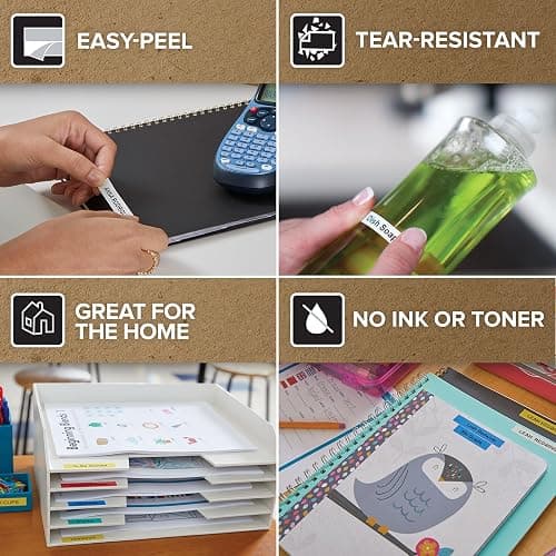 DYMO LetraTag LT-100H Handheld Label Maker | ABC Keyboard Label Printer with Easy-to-Use13 Character LCD Screen | for Home or Office | Blue thumbnail 6