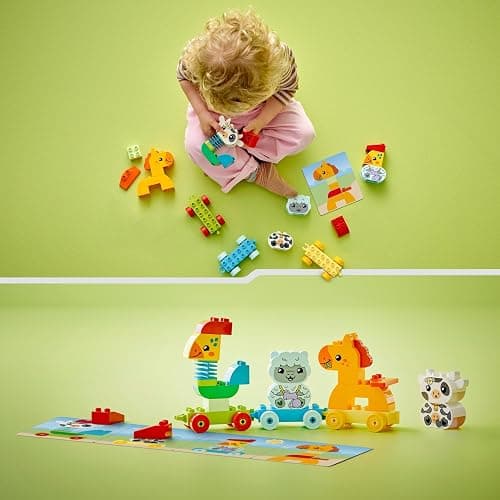 LEGO DUPLO My First Animal Train Set - Educational Toy for Toddlers - incl. Rooster, Horse, Lamb & Cow Farm Animal Figures, Birthday Gift for 1+ Year Old Boys & Girls - 10412 thumbnail 2