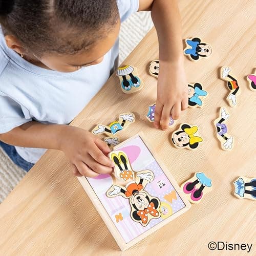 Melissa & Doug Disney Minnie Mouse Dress-Up Puzzle, 18 Pieces Mix and Match Outfits, Sorting & Matching Toy with Storage Case, Educational Puzzle for Toddlers Ages 3+ thumbnail 5