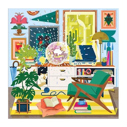 Galison Disco Life – 500 Piece Foil Jigsaw Puzzle Featuring Beautiful Artwork of Disco Ball Inspired Still Life thumbnail 2
