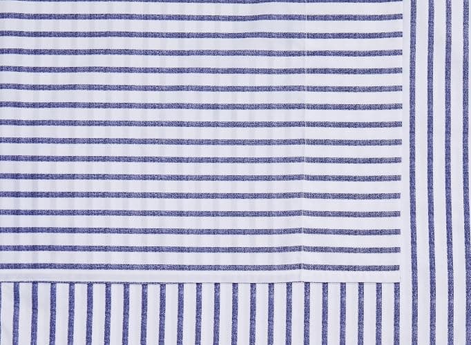 TRULY SOFT Pinstripe White and Navy Polyester 3-Piece Twin XL Sheet Set, Stripe Themed, for Men and Women, Oeko-TEX Certified Confidence thumbnail 2