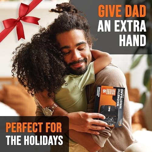 RAK Magnetic Wristband Gifts for Men - Premium Tool Belt for Holding Screws Nails with Powerful Magnets, Cool Gadgets Stocking Stuffers for Men, Holiday for Dad, Husband, Grandpa, Him thumbnail 4