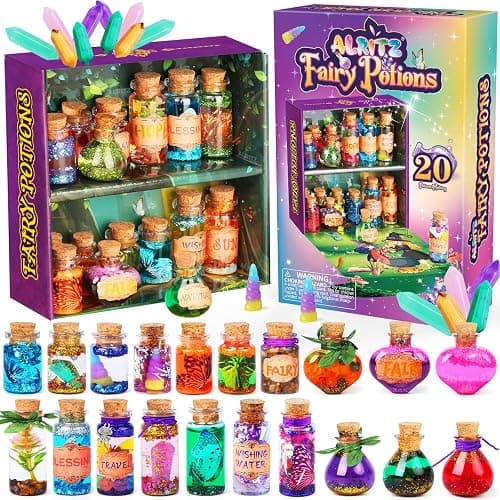 Alritz Fairy Potions Kit, Magic Mix Kit 20 Bottles, Christmas Gifts Decorations Ornaments Garden Crafts Birthday Gifts Toys for Girls and Boys 6 7 8 9 10 11 12+Years Old Families Party Indoor Outdoor - Image 1
