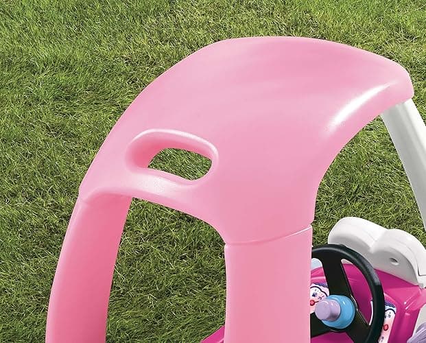 Little Tikes Princess Cozy Coupe Ride-On Toy - Toddler Car Push and Buggy Includes Working Doors, Steering Wheel, Horn, Gas Cap, Ignition Switch - For Boys and Girls Active Play , Magenta - Magenta - Large thumbnail 5