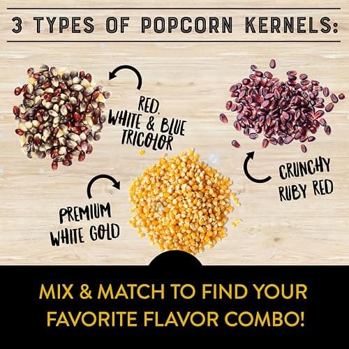 Urban Accents Movie Night Popcorn Gift Set – Includes 3 Gourmet Popcorn Kernel Varieties & 5 Flavorful Seasonings – Perfect Snack Gift Box for Parties, Holidays, or Movie Lovers thumbnail 5