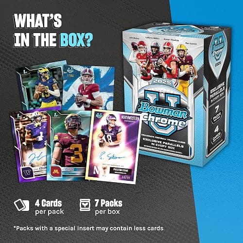 2025 Bowman University Chrome Football - Factory Sealed - Value Box thumbnail 9