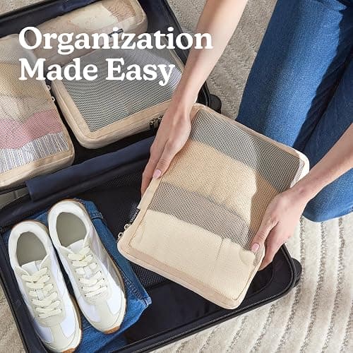 Vandel Compression Packing Cubes for Women, Set with Hanging Toiletry Bag | TSA Approved, Includes Laundry Bag, Compressible Carry On Suit Case Organizer Luggage Packing Cubes for Travel Organizer thumbnail 5