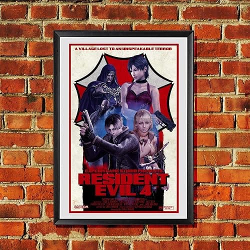 punchitgraphics Resident Evil 4 RE4 (White Background) Movie Style Artwork Original Art Print 11x17 thumbnail 4