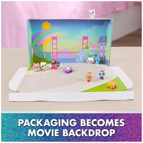 Gabby's Dollhouse: The Movie, 15-Piece Mini Movie Figures Set with 12 Figurines & 3 Themed Display Bases, Kids Toys for Girls & Boys Ages 3 and Up thumbnail 7