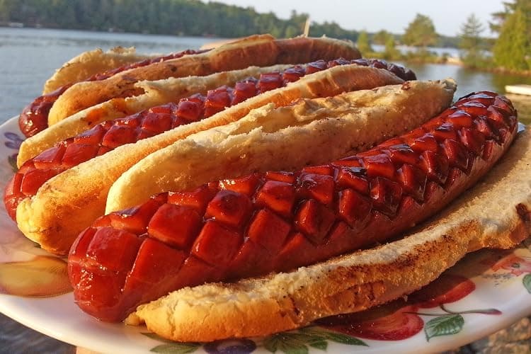 SLOTDOG - Hot Dog Slicing Tool - Stainless Steel Cutter Blades for Kitchen, Grilling, Tailgating, Camping and Backyard Outdoor BBQ - 10 inch - Red thumbnail 7