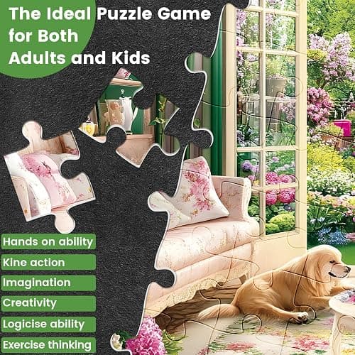 300 Piece Puzzles for Adults, Jigsaw Puzzles 300 Pieces for Adults Kids Building Flowers Puzzle Recycled Cardboard Jigsaw Puzzle Challenging Puzzles Game Family Activity Gift Toy 20.5x15inch thumbnail 6