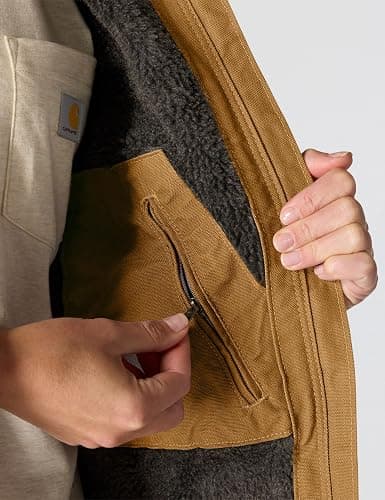 Carhartt Women's Loose Fit Washed Duck Sherpa Lined Jacket thumbnail 6