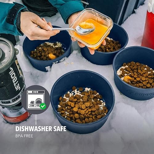 GUNNER navy travel dog bowl w spill-proof lid thumbnail 2