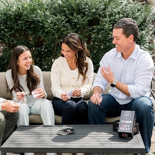 HOT SEAT Party Game + Expansion Set - The Family Card Game That's All About You - for Kids, Teens, Adults - Perfect Christmas White Elephant Gifts, Stocking Stuffers + Board Games Night thumbnail 4