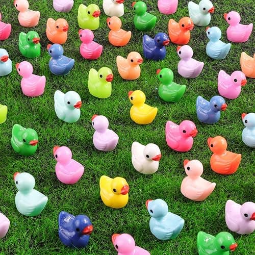 TINKRSTUFF 200PCS Mini Resin Animals Cute Tiny Ducks,Miniature Duck Figures to Hide,Little Animal Small Figurines Bulk for Topper Desk Garden Dollhouse Landscape Aquarium Ornaments DIY Crafts & Decor thumbnail 5