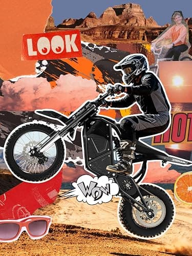 ESKUTE Electric Dirt Bike for Teens Adults, Mid-Drive Motor 3500W Peak, Electric Motorcycle 48V23Ah Battery, 53-Mile Range, 38-46mph, Hydraulic Nitrogen Dual Shock Absorbers thumbnail 7