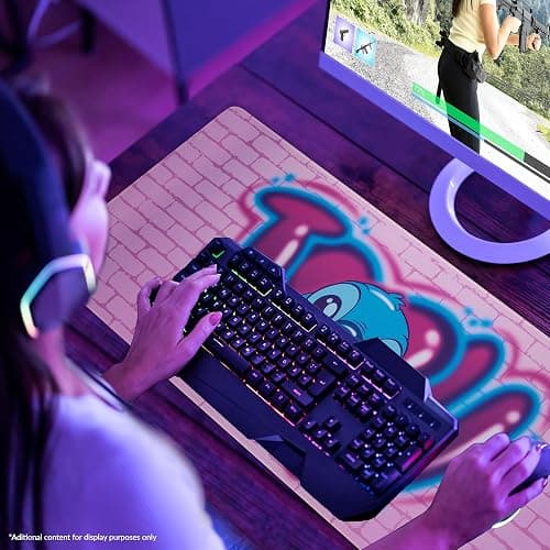 Disney Stitch Desk Mat Large Mouse Mat 80 x 36 cm Baby Yoda Desk Protector Mat PC Laptop Keyboard Stitch Gifts (Pink Stitch) thumbnail 7