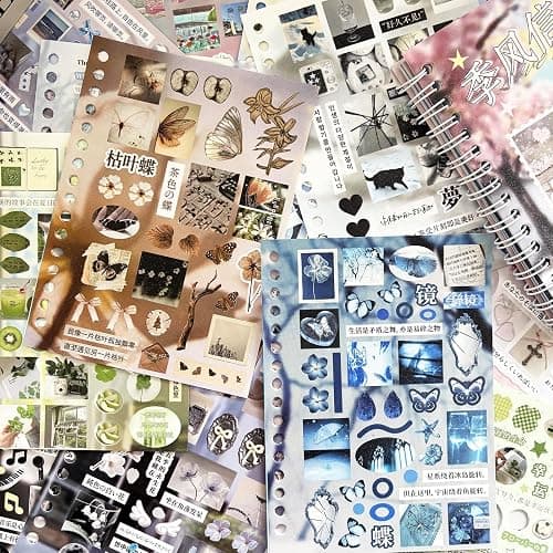 Japanese Stickers for Journaling Supplies,Scenery Japanese Sticker Book | 600+,30 Sheets Decorative Scenery Sentences Japanese Sticker Book for Scrapbooking,Junk Journal Supplies, DIY Crafts thumbnail 6