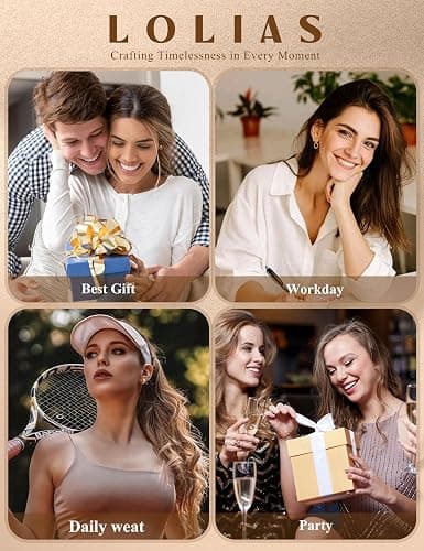 LOLIAS Hypoallergenic Flat Back Earrings for Women-14K Gold Plated Cartilage Earring Stacks-20G Surgical Stainless Steel Earrings-Small Flatback Stud Hoop Earring Sets for Multiple Piercing Jewelry thumbnail 7