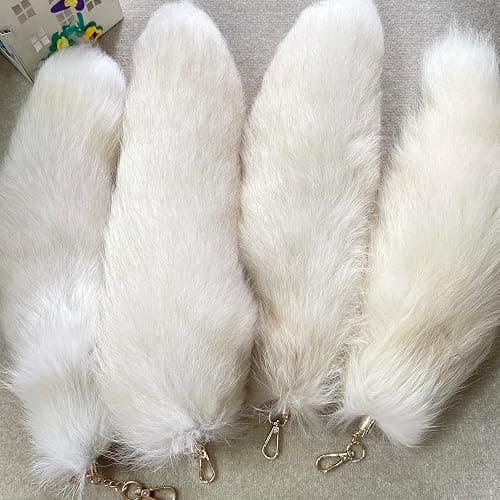FEXATA Fox Tail Keychain WHITE thumbnail 4