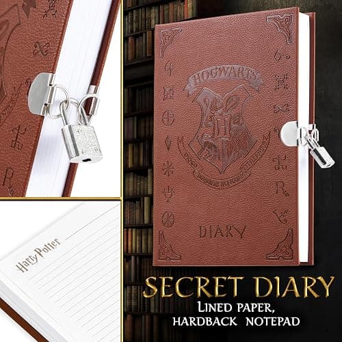 Harry Potter Secret Diary, Magical and Fun Diary with Lock, Keys, and Invisible Ink Pen, Stylish Journal for Everyday Writing, Gifts for Girls and Boys thumbnail 3