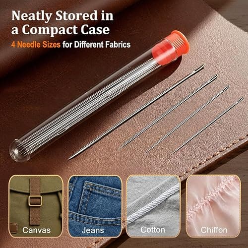 LIBLAIN Mini Sewing Kit with Big Eye Steel Needles for Adults and Beginners | Small Sewing Kit for Travel, Needle and Thread Kit for Hand Sewing (43Pcs) thumbnail 3