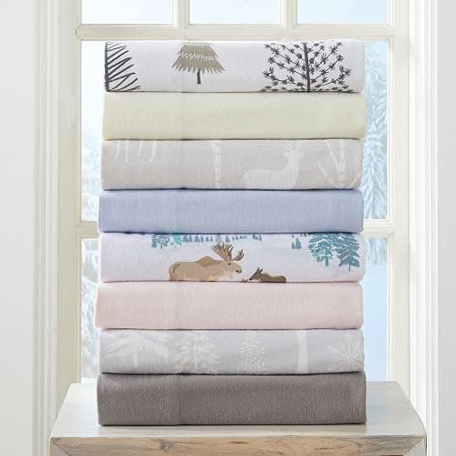 Market & Place 100% Turkish Cotton Flannel Sheet Set | 4 Piece Deep Pocket Solid Cozy Winter Bed Sheets | Double Brushed for Extra Softness & Comfort | Chalet Collection (Full, Blush Pink) thumbnail 8