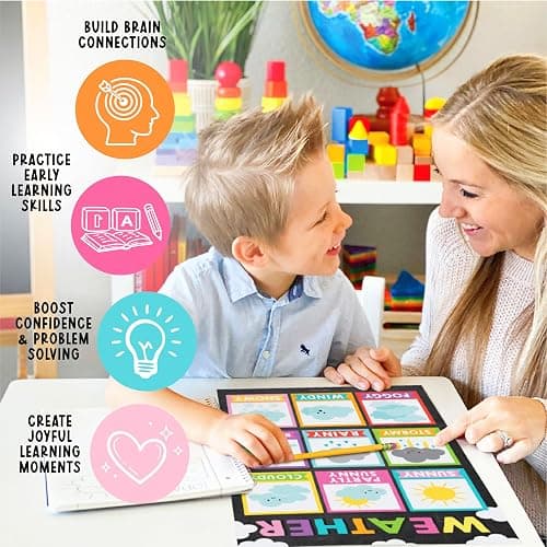 16 Laminated Toddler Learning Posters 1-3 for Preschool Classroom Decor | Chalkboard Learning Posters for Toddlers 1-3, Homeschool Room Decor for Toddler Wall Activity, Pre K Classroom Must Haves thumbnail 8
