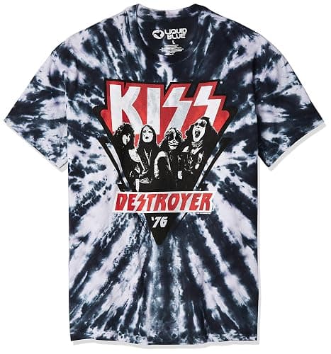 Liquid Blue Kiss Destroyer 1976 Tie Dye Short Sleeve T-Shirt Shirt - Image 1