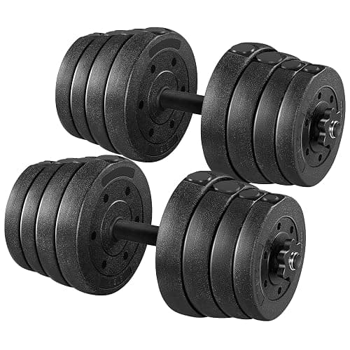 Yaheetech 30KG/25KG/20KG/15KG Adjustable Dumbbells Weight Set for Men/Women | 2x15kg/2x12.5kg/2x10kg/2x7.5kg Free Weights Dumbbells Set, Easy Weight Changes, Fullbody Strength Training for Home Gym - Image 1