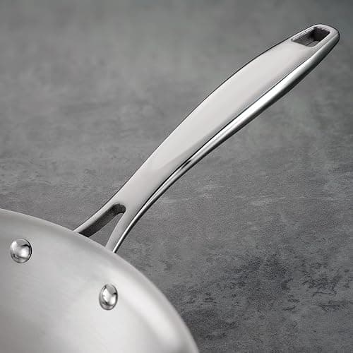 Tramontina Seattle Tri-Ply Clad Stainless Steel 12-Inch Large Frying Pan, Induction-Ready Skillet, Dishwasher-Safe, NSF-Certified, Made in Brazil - FRY PAN - 12-Inch thumbnail 4