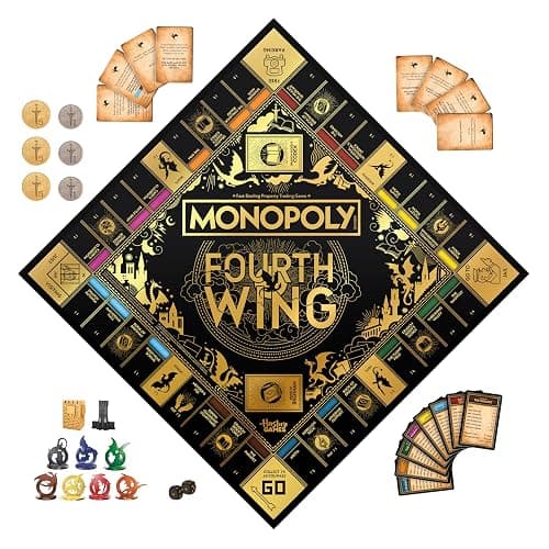 Monopoly Fourth Wing Edition Board Game for Adults | Officially Licensed Game Inspired by the Empyrean Series, Book 1 | 2-6 Players | Ages 17+ thumbnail 4