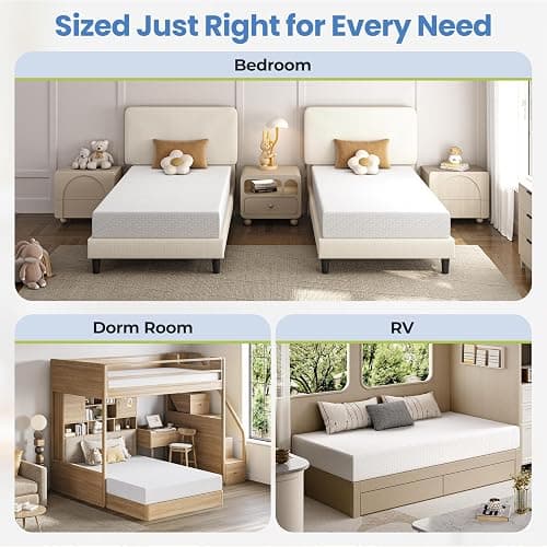 Yaheetech 8 Inch Full Size Mattress 3 Foam Layer Cooling Gel Memory Foam Mattresses, Green Tea for Fresher Sleep, Medium Firm, No Fiberglass, CertiPUR-US Certified, Full Mattress in a Box thumbnail 9
