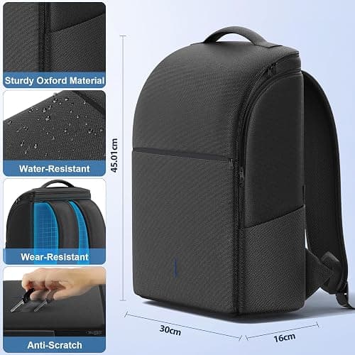 Rysker PS5/ Slim/ Pro Console Backpack, PS5 Travel Bag with Full Protection, Large Capacity PS5 Carry Bag, PS Portal, Laptop, Game Card, PlayStation 5 Backpack with 3 Cable Pockets- Black thumbnail 4