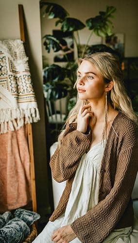 Feather Headz Bohemian handmade long lightweight feather dangle earrings for women thumbnail 2