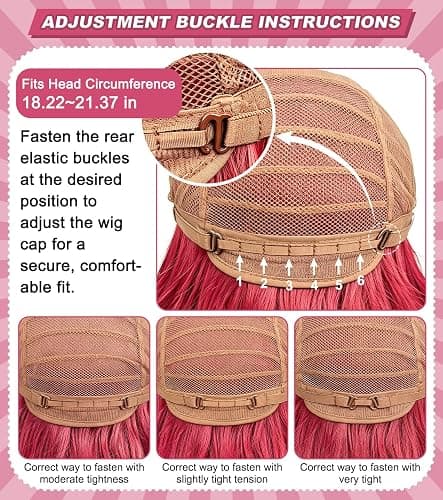 Hot Pink Cosplay Wig for Kids with 2 Ponytails, Long Straight Synthetic Wig | Synthetic anime-style wig for Halloween,carnival,costume parties, cosplay role play,and themed dress-up events thumbnail 4