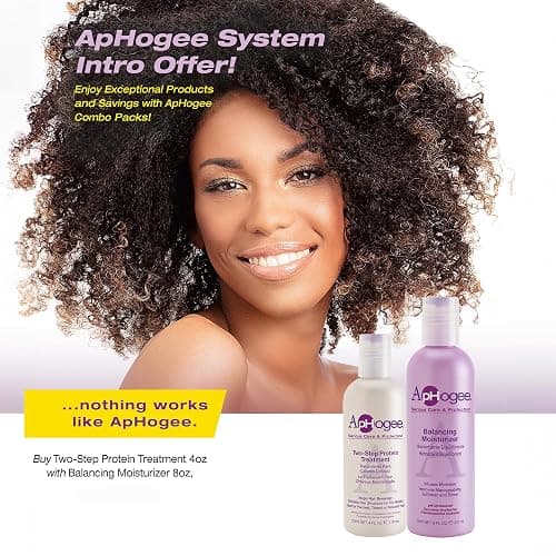 Aphogee Hair Care Double Bundle – Two-Step Protein Treatment (4 fl oz) & Balancing Moisturizer (8 fl oz) thumbnail 4