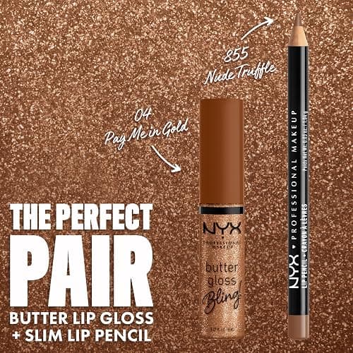 NYX Professional Makeup Slim Lip Pencil Crayon Lèvres Nude Truffle | Formule crémeuse longue tenue, Résiste aux bavures, Base parfaite rouge à lèvres, Fins et affûtés thumbnail 11
