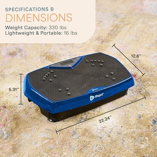 Lifepro Vibration Plate Exercise Machine with Magnetic Acupoints - Full Body Vibration Platform for Beginners and Recovery - Ideal Lymphatic Drainage Massager for Muscle Toning and Overall Fitness thumbnail 6