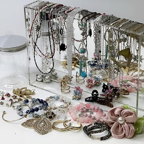 Mystery Jewelry Jar for Women, Gothic Witchy Jewelry Gift Set(Goth Boho Mixed Punk Everyday Necklaces,Earrings, Rings,Bracelets/Bangles),Valentines Day Gifts,Unique Alternative Fashion Romantic Present for Her thumbnail 6