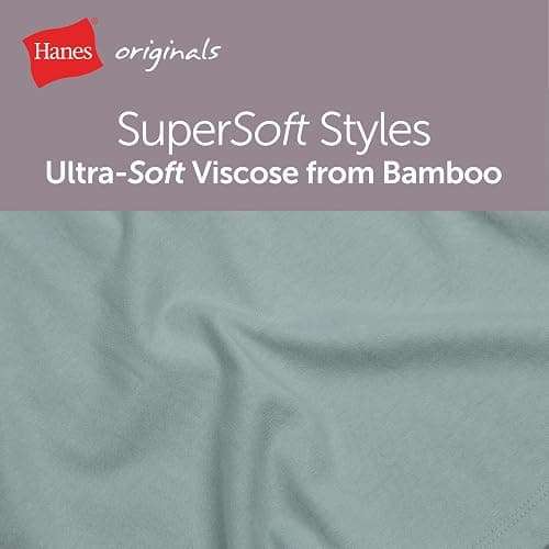 Hanes Women's Originals 2 Piece Lounge, Comfywear Supersoft Boxy T-Shirt & Sleep Shorts Loungewear Set - Small - Stargazer Grey/Stargazer Grey thumbnail 5