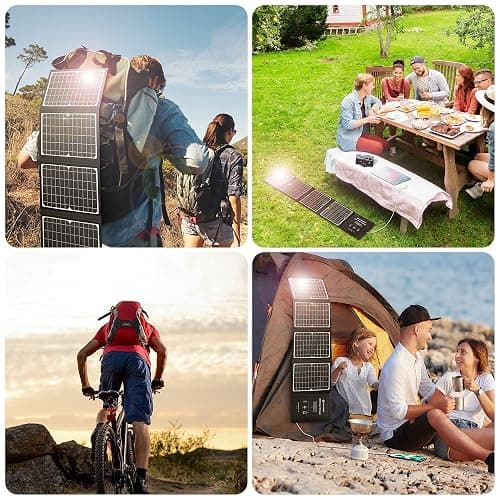 30W PD18W Caricatore Solare Portatile 3 Porte USB Pannello Fotovoltaico Pieghevole ETFE Impermeabile con Tipo C QC3.0 per Cellulare Tablet Powerbank Campeggio Emergenze All'aperto thumbnail 7