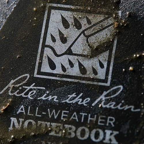 Rite In The Rain Weatherproof Side Spiral Notebook, 4.625" x 7", Black Cover, Universal Pattern, 3 Pack (No. 773L3) thumbnail 7