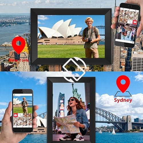 Uhale 10.1 Inch HD Touch Screen Digital Picture Frame WiFi Enabled,16GB Storage,Auto-Rotate, Digital Photo Frame Free Photo and Video Sharing to Family & Friends via The app thumbnail 3