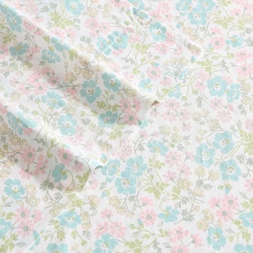 Laura Ashley - Sheet Set, Super Soft Bedding Set with Deep Pocket, Includes Matching Bonus Pillowcases, Coquette Room Decor (Jaynie Pink, Queen) thumbnail 3