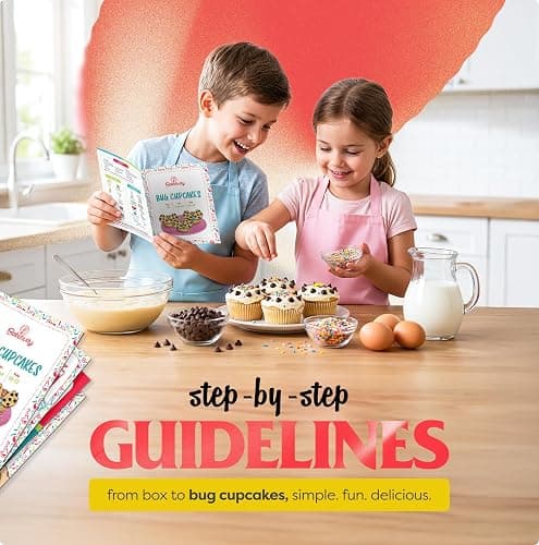 Baketivity Bug Cupcakes Kids Baking Kit with Pre-Measured Ingredients | Bake Delicious Bug Cupcakes DIY Activity Kit Includes Decorating Supplies, Easy Recipe, Great Gift for Boys & Girls Ages 6–12 thumbnail 5