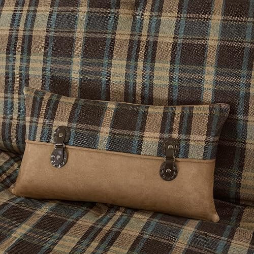 Woolrich Rustic Lodge Cabin Comforter Set - All Season Down Alternative Warm Bedding Layer and Matching Shams, Oversized Queen, Hadley Plaid, Multi thumbnail 5