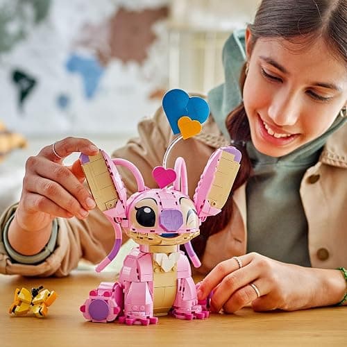 LEGO | Disney Angel - Lilo & Stitch Building Toy - Brick Built Display Figure with 3 Heart Balloons & a Butterfly - Gift for 9+ Year Old Girls, Boys and Adult Fans - 43257 thumbnail 2