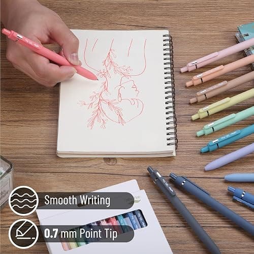 Mr. Pen- Retractable Gel Pens, 12 Pack, Pastel Color Ink, Fine Point 0.7 mm | Fast Dry, Smooth Writing, Cute Gel Ink Pens for Drawing, Writing Planner and School Supplies thumbnail 4